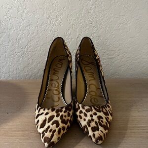Sam Edelman Calf Hair Leopard Print Heels